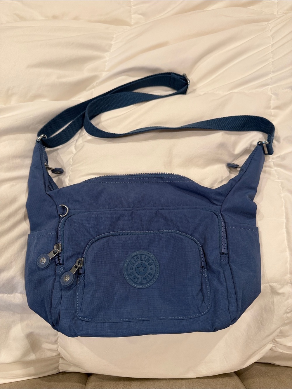 Kipling Navy Blue Nylon Crossbody Bag